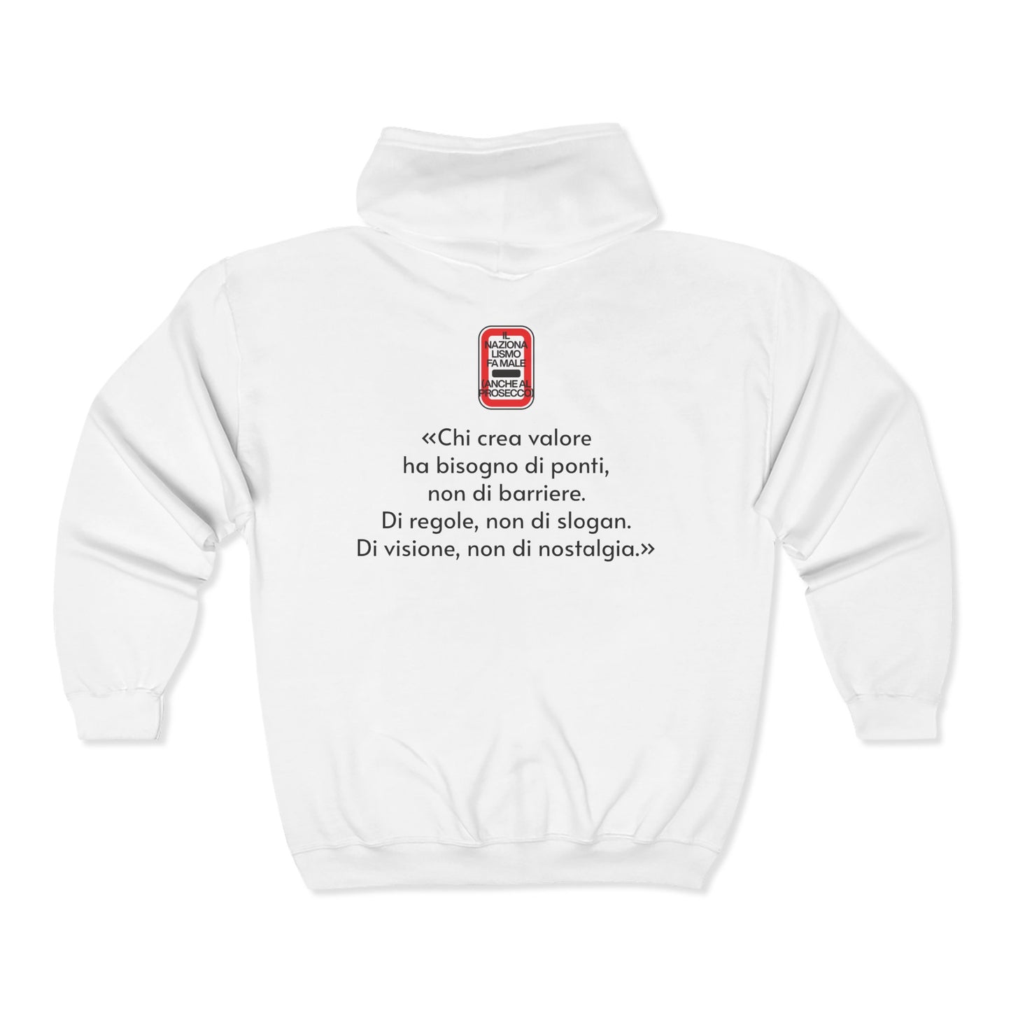 Felpa Zip-Up “Il Nazionalismo Fa Male”
